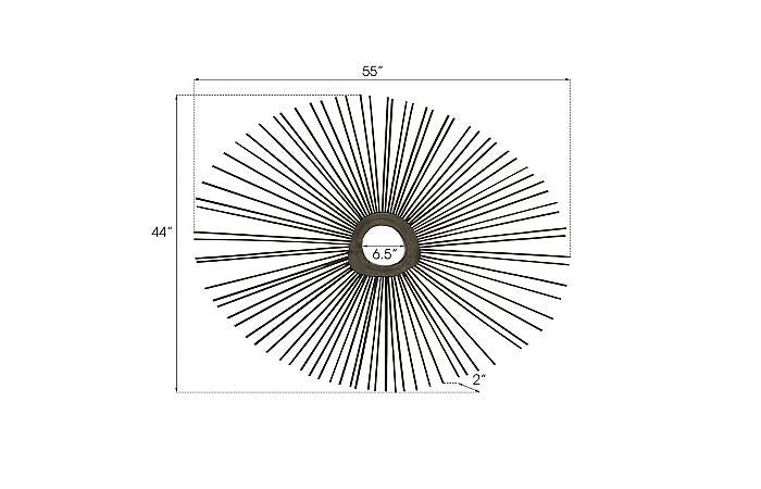Spoke Mirror, Burnt, Round