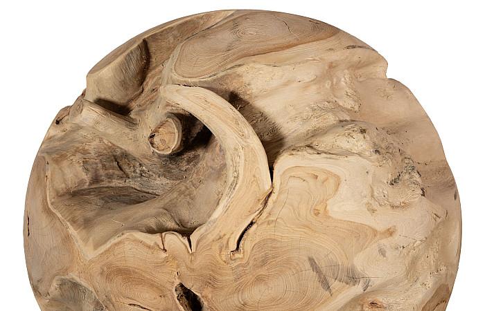 Teak Wood Ball, Extra Large, Bleached