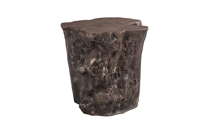 Log Side Table, Bronze