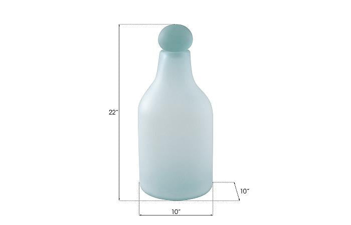 Frosted Glass Bottle, Medium