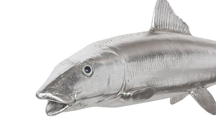 Bonefish Wall Sculpture, Resin, Silver Leaf