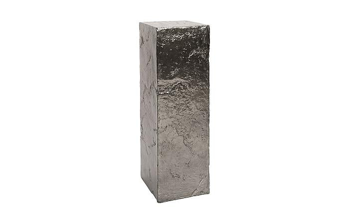 Slate Pedestal, Large, Liquid Silver