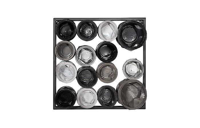 Paint Can Wall Art, Square, Mixed Neutrals, Assorted SM