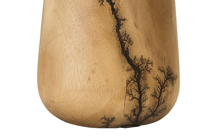 Lightning Vase, Mango Wood, Tall