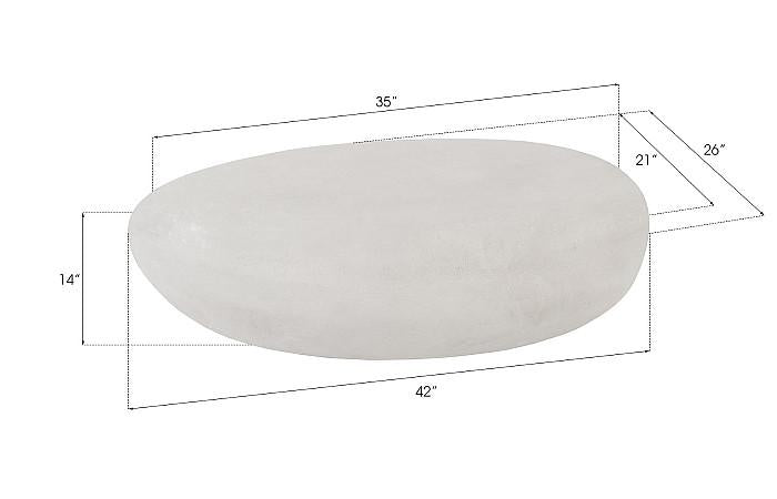 River Stone Coffee Table, Roman Stone, Small