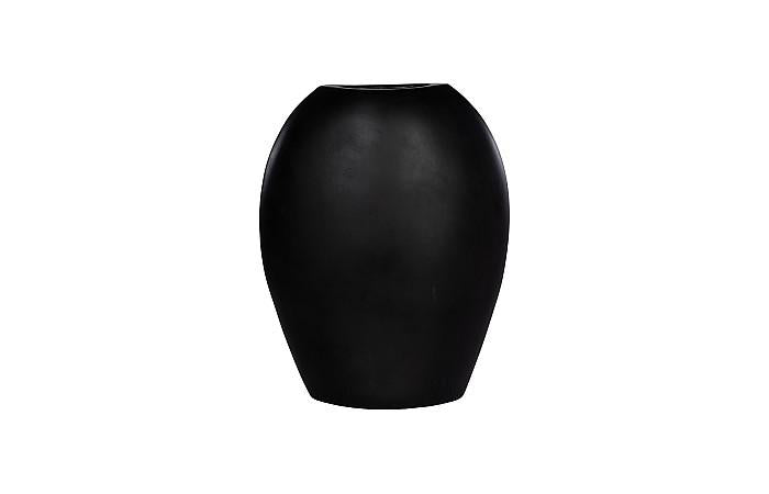 Pod Vase, Large, Black Matte