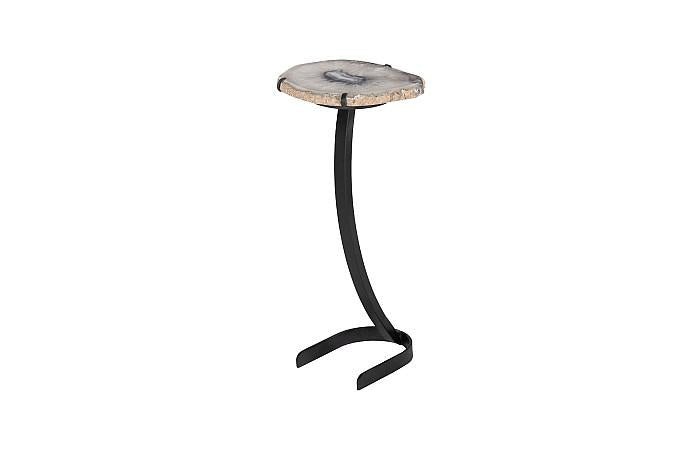 Agate Side Table, Horseshoe Base, Assorted