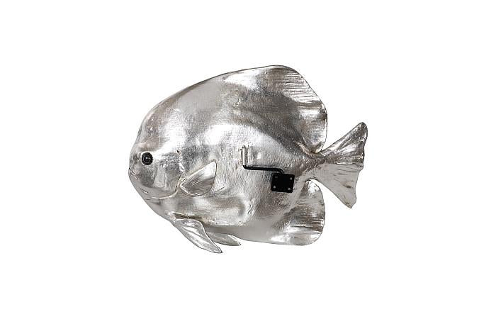 Australian Bat Fish Wall Sculpture, Resin, Silver Leaf
