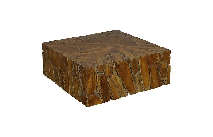 Teak Chunk Coffee Table, Square