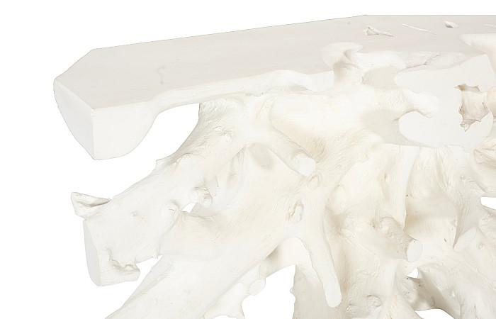 Beau Cast Root Console Table, Faux Bleached