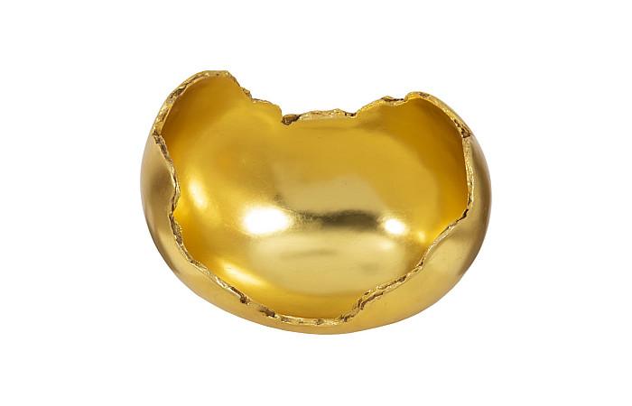 Burled Bowl, Resin, Gold Leaf Finish