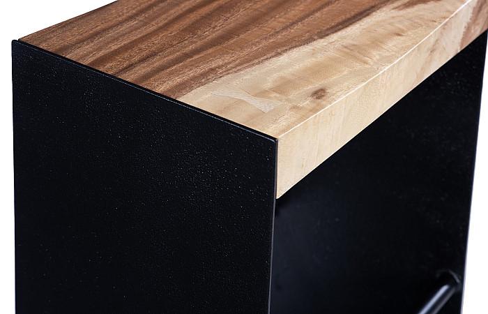 Iron Frame Bar Stool, Natural