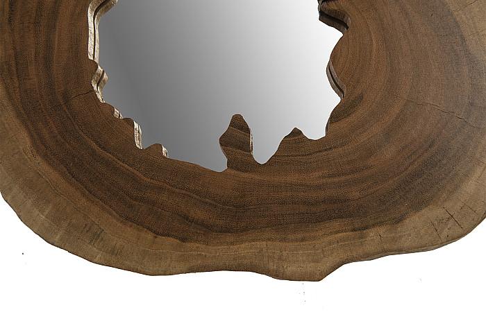 Molten Mirror Wall Tile, Poured Brass in Wood