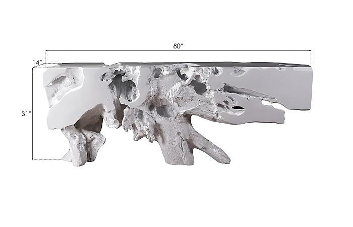 Freeform Console Table, Gel Coat White, LG