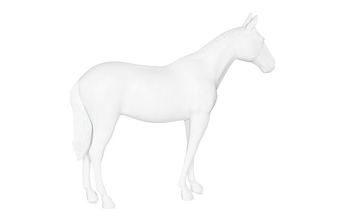 Horse Sculpture, Standing, Glossy White
