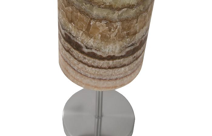 Onyx Lamp, Cylindrical, Serpentine