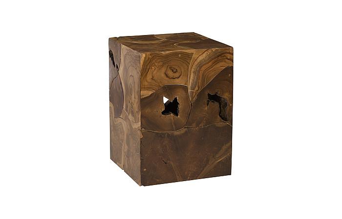 Teak Slice Side Table