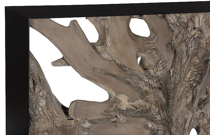 Cast Root Framed Console Table, Resin, Gray Wood Finish
