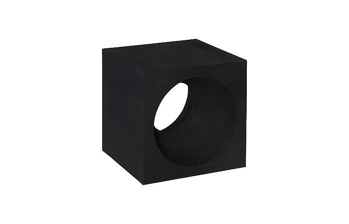 Void Side Table, Black Stone