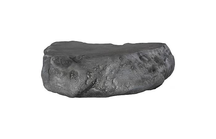 Cast Boulder Coffee Table, Charcoal Stone, Large