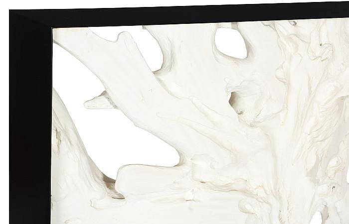 Cast Root Framed Console Table, Resin, Faux Bleached