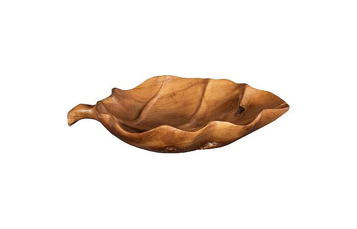 Leaf Bowl, Teak Wood Natural