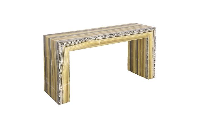 Onyx Console Table, Illuminated, Zebra