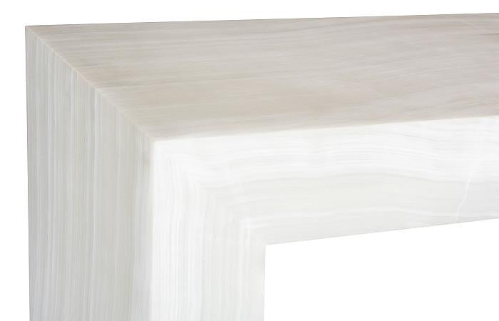 Onyx Console Table, Clear White