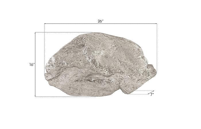 Boulder Wall Art, Silver Leaf