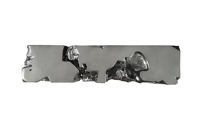 Freeform Console Table, Liquid Silver