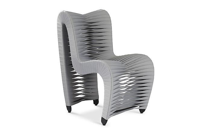 Seat Belt Dining Chair, Gray/Gray