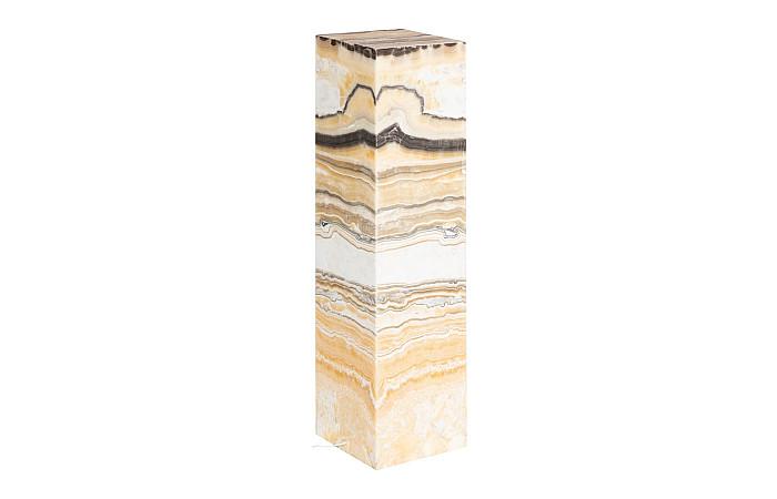 Onyx Lamp Pedestal, Square, Zebra