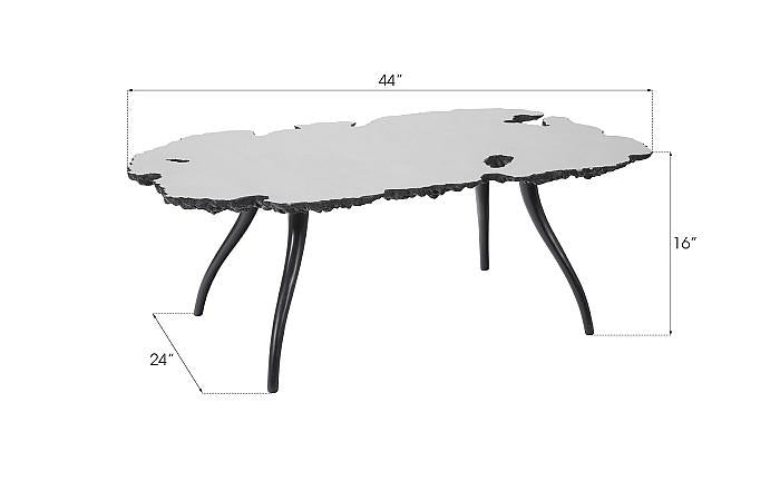 Lava Coffee Table on Iron Legs