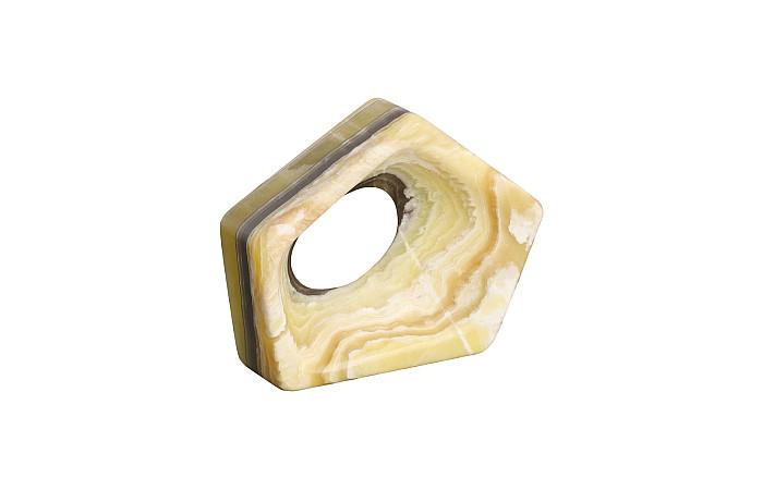 Onyx Triangle Sculpture, Zebra