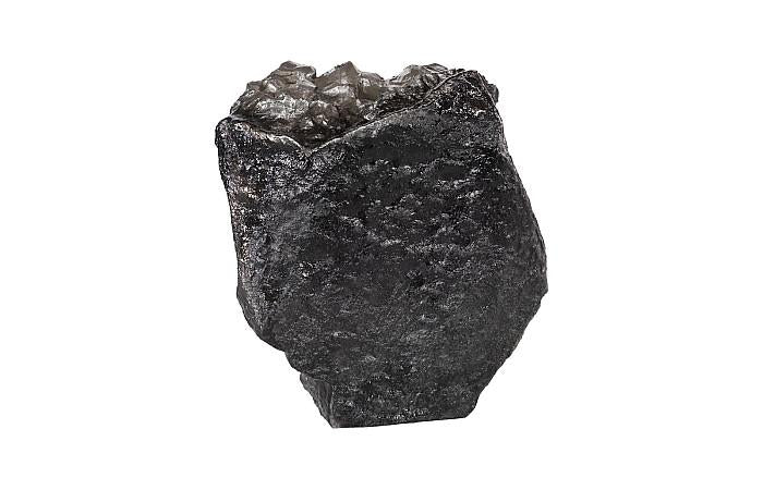 Cast Crystal Tabletop Accent, Silver Leaf, Large