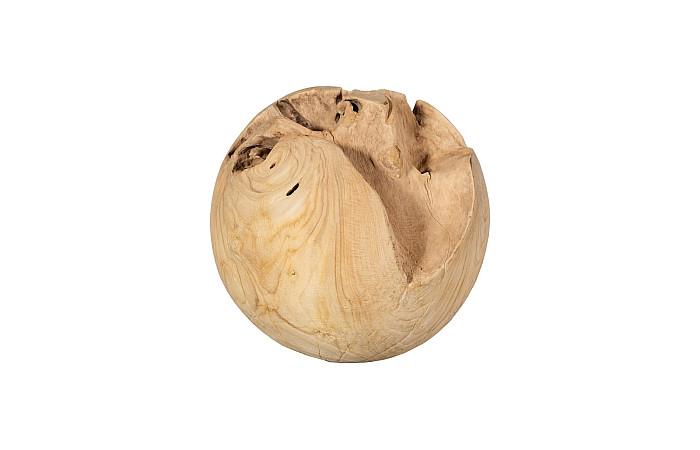 Teak Wood Ball, Small, Bleached