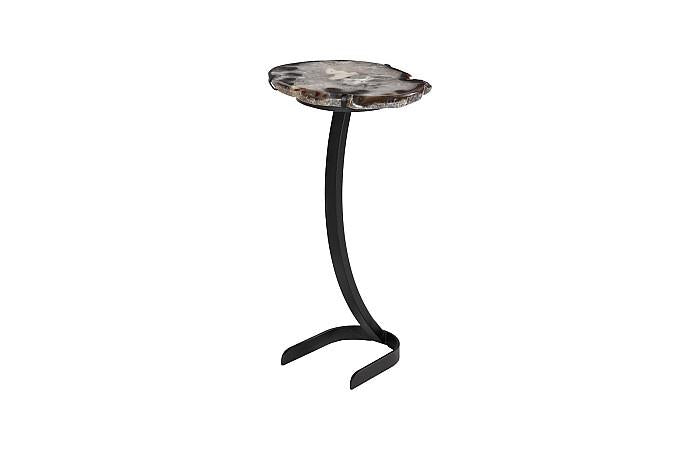 Agate Side Table, Horseshoe Base, Assorted