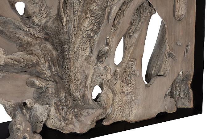 Cast Root Framed Console Table, Resin, Gray Wood Finish