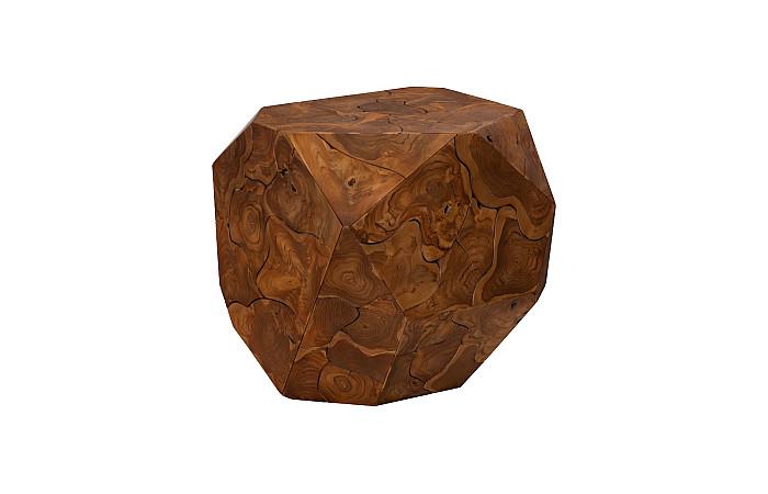 Prism Dining Table Base With 48" Dia Round Glass, Natural