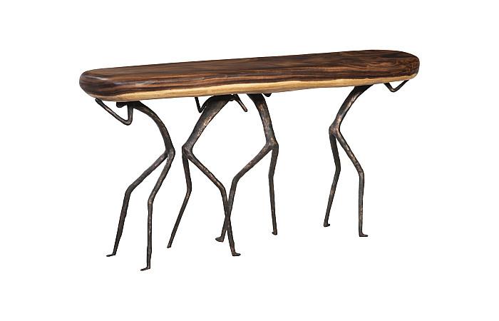 Atlas Console Table, Natural Finish, Metal