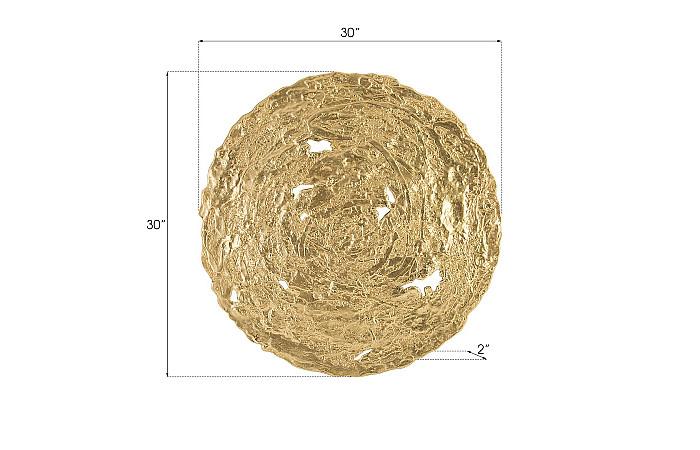 Molten Wall Disc, Medium, Gold Leaf
