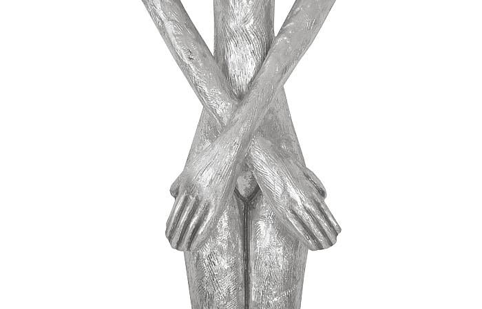 Lottie Wall Sculpture, Resin, Silver Leaf