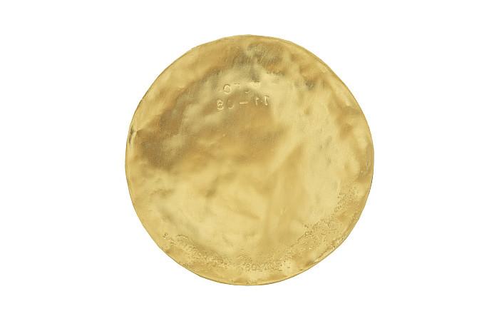 Cast Oil Drum Wall Discs, Gold Leaf, Set of 4