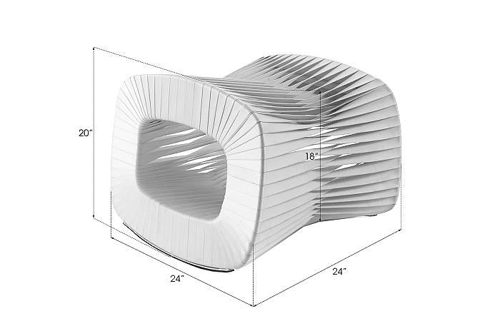 Seat Belt Ottoman, White