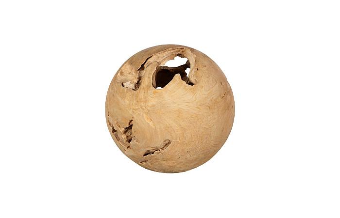 Teak Wood Ball, Medium, Bleached
