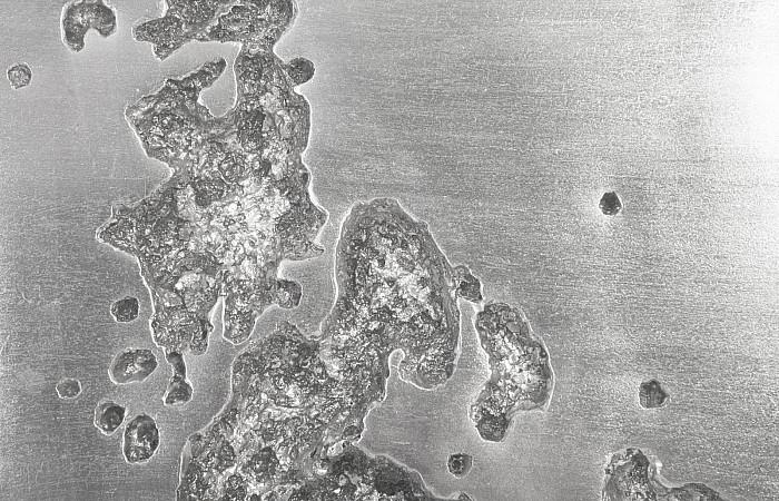 Splotch Wall Art, Rectangle, Silver Leaf