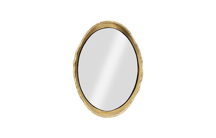 Broken Egg Mirror, Black and Gold Leaf