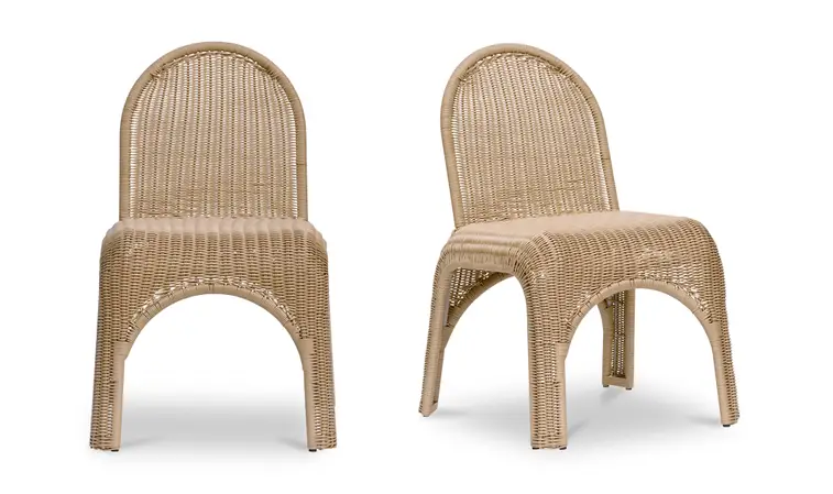 Kendall Outdoor Dining Chair Brown-Set of Two