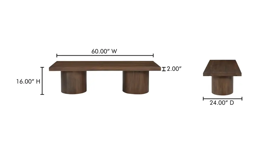 Hadley Coffee Table Warm Brown